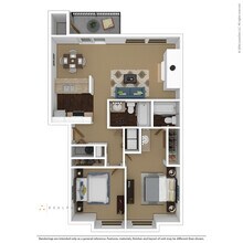 Two Bedroom Two Bath C203 floor plan